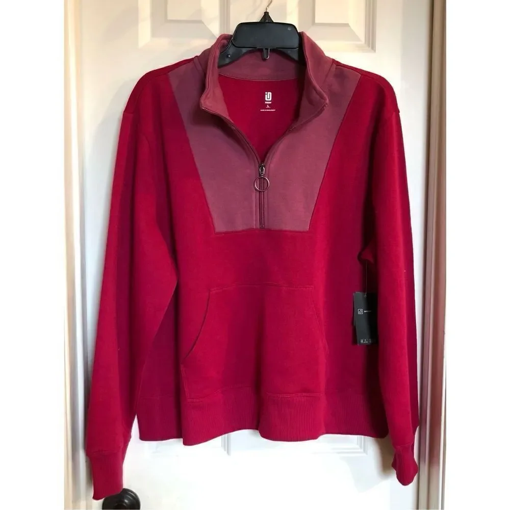 ID IDEOLOGY - 🎉HP x 3 🎉 NWT! L Sz L Colorblock 1/4 Zip Pullover in Posh Berry. - Picture 2 of 16